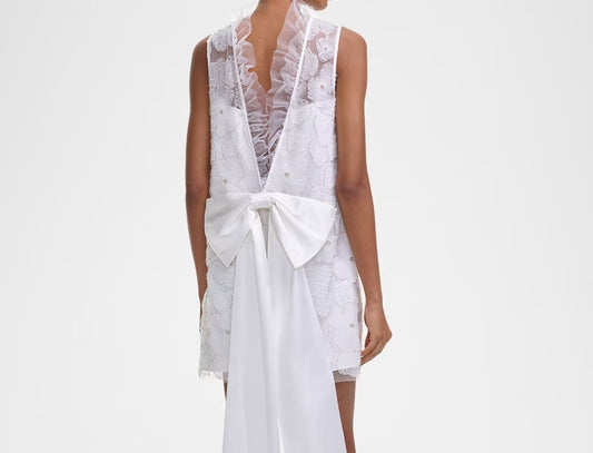 VESTIDO BLANCO FLORES BORDADOS