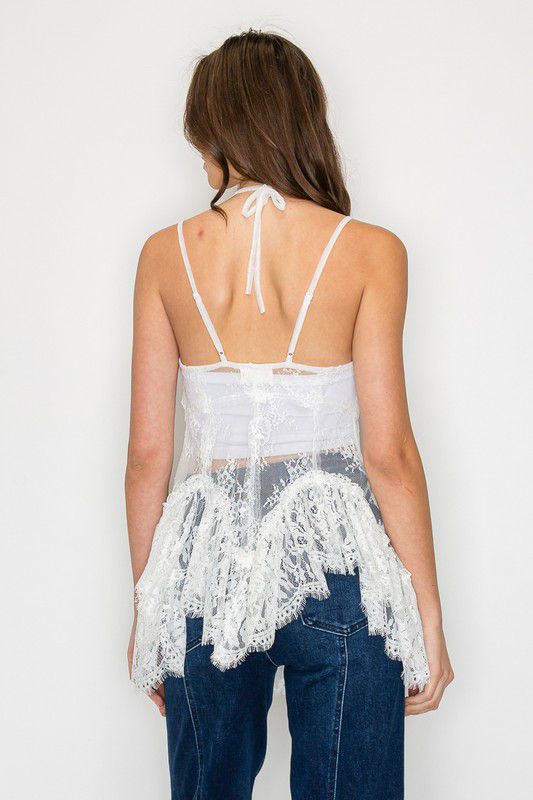 Blusa Encaje Celeste