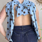 BLUSA AZUL LUNARES CAFE