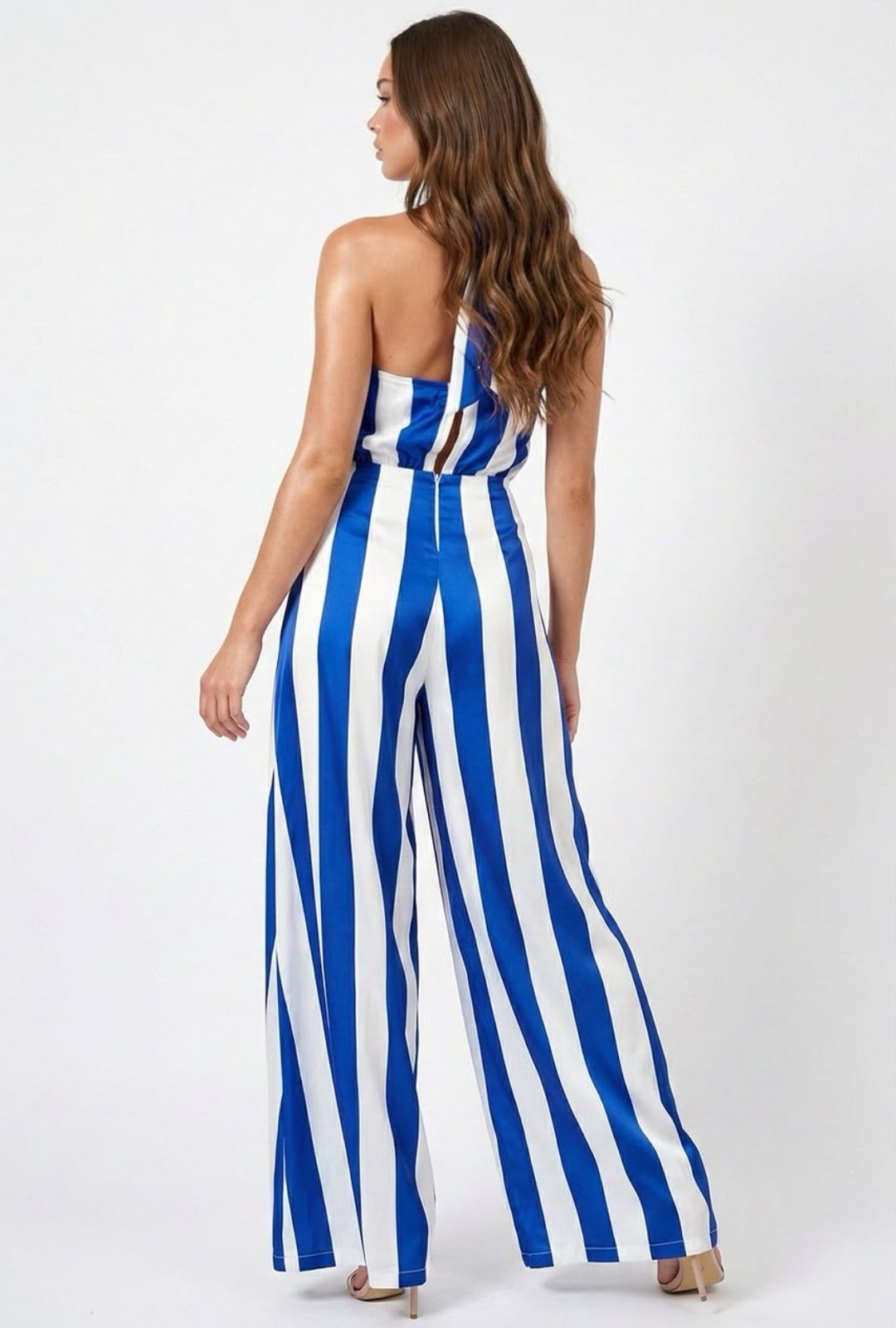 JUMPSUIT RAYAS ROYAL BLANCO SEDA