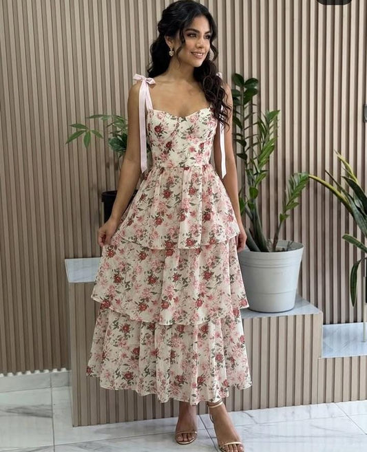 VESTIDO ROSA OLANES FLORES DEMI