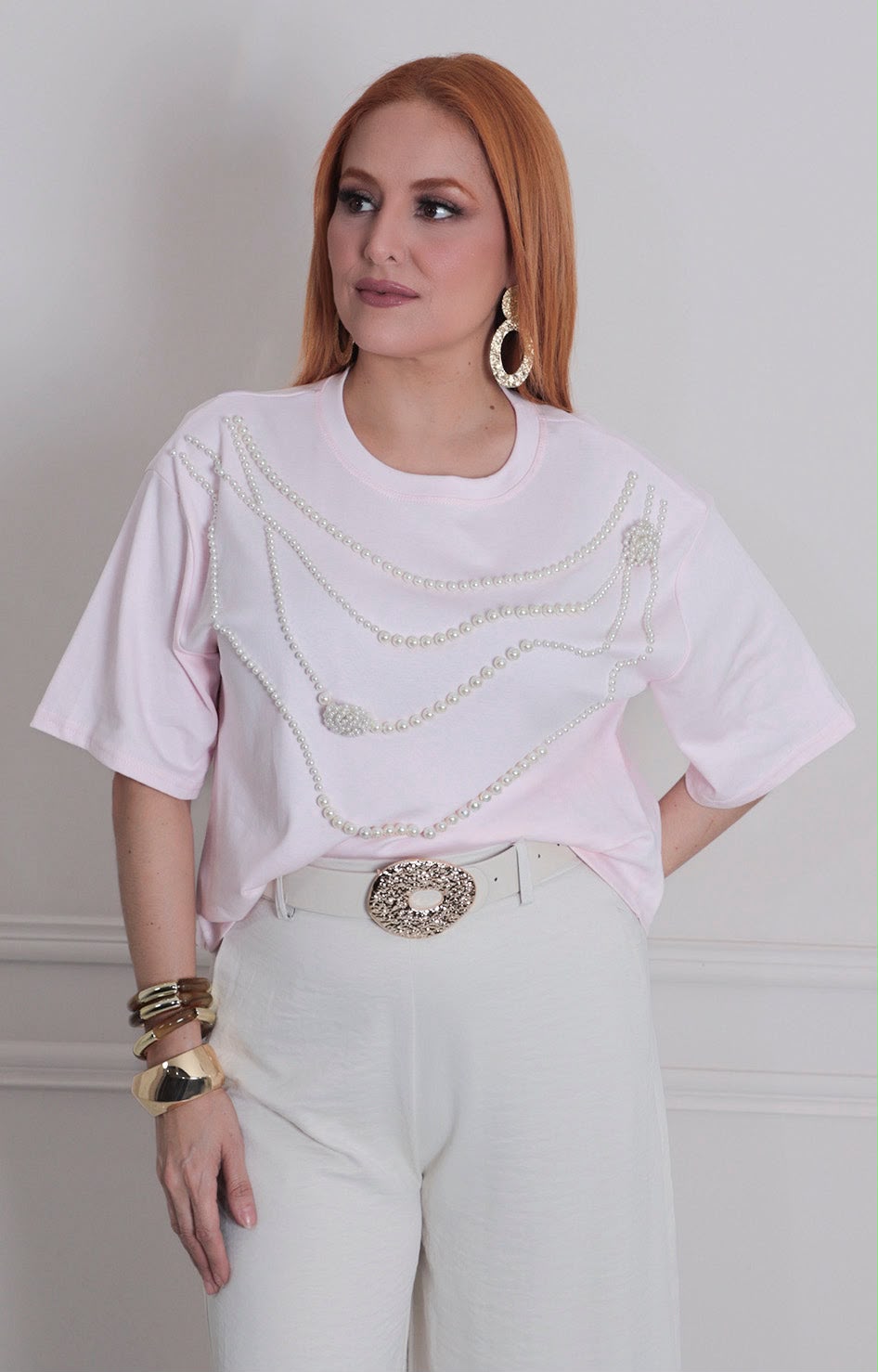 BLUSA ROSA PERLAS