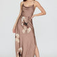 Vestido Midi Floral de Seda