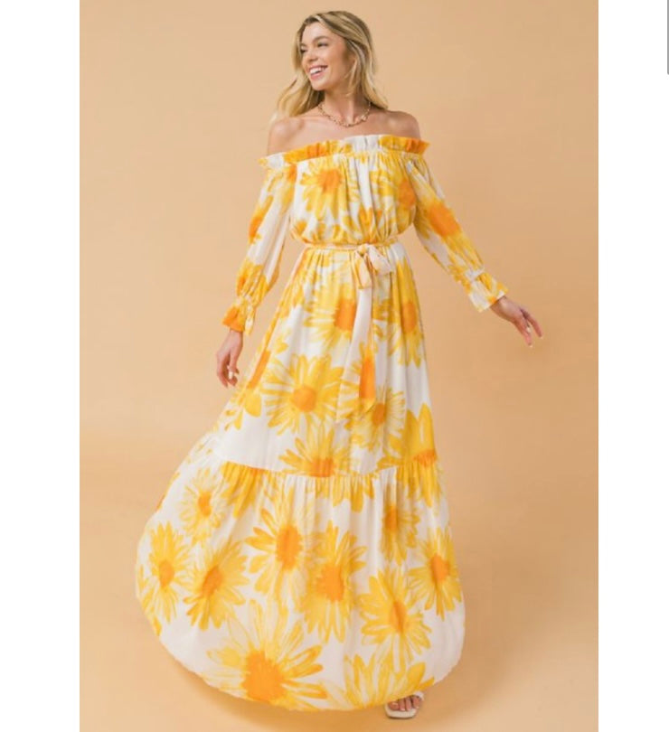 MAXI VESTIDO GIRASOLES