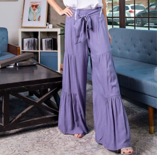 PANTALÓN AZUL LINO