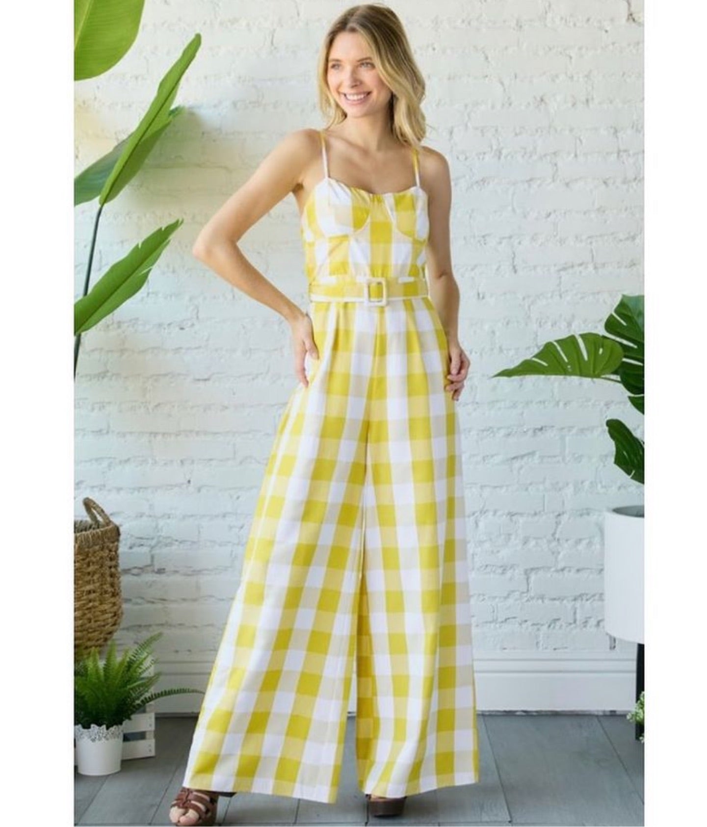 JUMPSUIT CUADROS AMARILLO