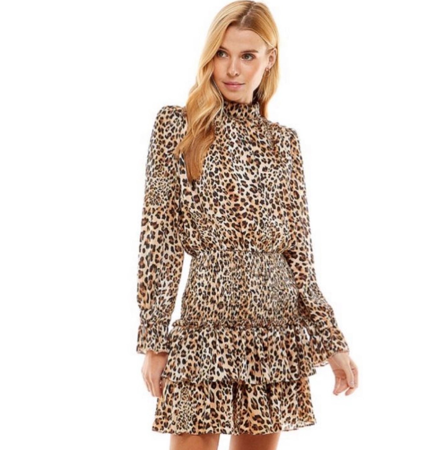 VESTIDO LEOPARDO RESORTE CC