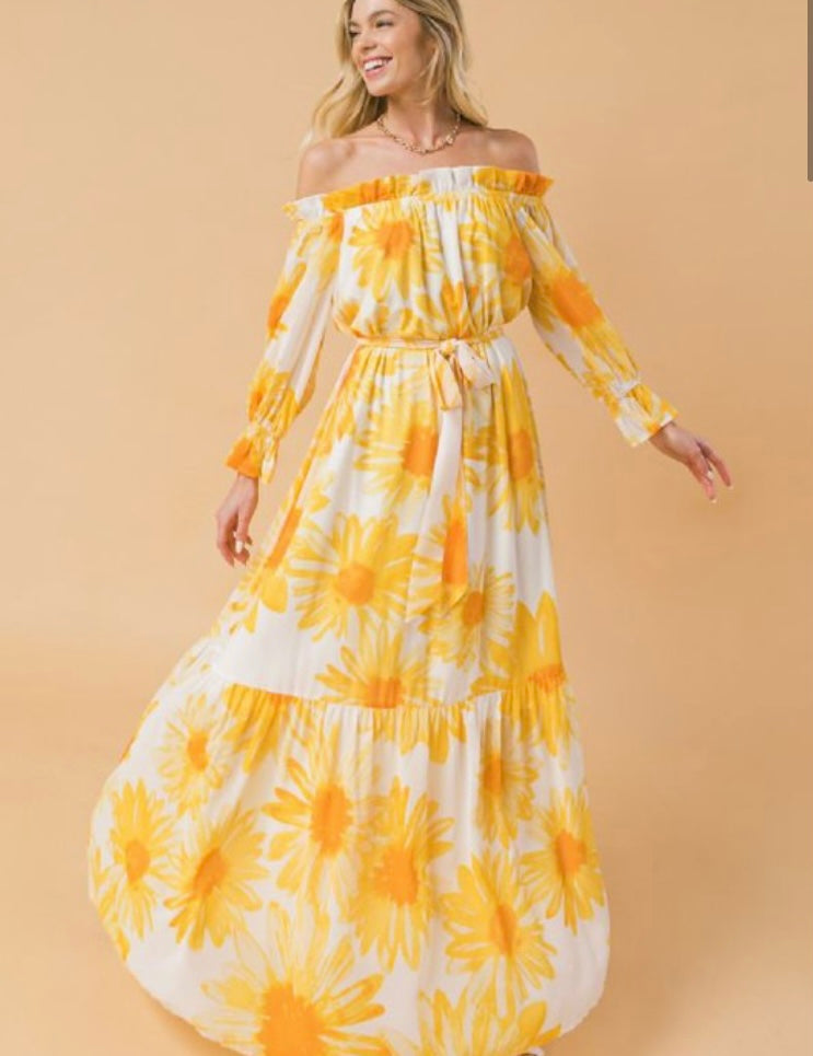 MAXI VESTIDO GIRASOLES