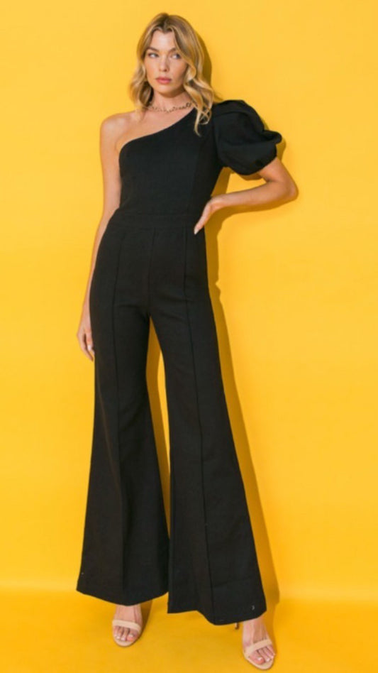 JUMPSUIT NEGRO UN HOMBRO