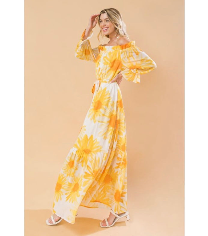 MAXI VESTIDO GIRASOLES