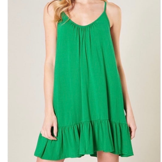 VESTIDO CAMISERO VERDE.