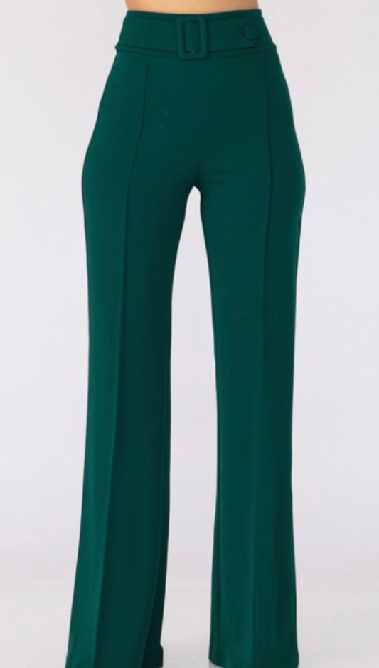 PANTALÓN VERDE CINTURÓN